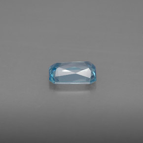 Zircon bleue naturelle taille émeraude, 1,20 ct, VVS