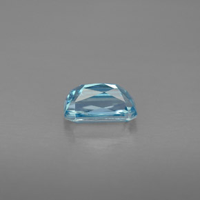 Zircon bleue naturelle taille émeraude, 1,27 ct, VVS-VS