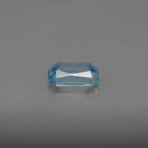 Zircon bleue naturelle taille émeraude, 1,27 ct, VVS-VS
