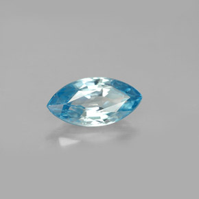 Zircon bleue naturelle marquise, 1,70 ct, VS