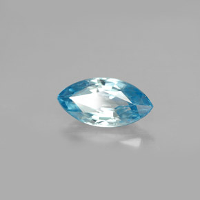 Zircon bleue naturelle marquise, 1,70 ct, VS