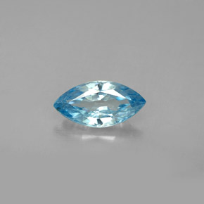 Zircon bleue naturelle marquise, 1,58 ct, VS