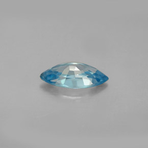 Zircon bleue naturelle marquise, 1,58 ct, VS