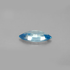Zircon bleue naturelle marquise, 1,31 ct, VVS-VS