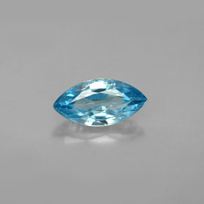Zircon bleue naturelle marquise, 1,68 ct, VVS-VS