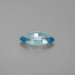 Zircon bleue naturelle marquise, 1,68 ct, VVS-VS