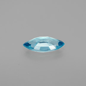 Zircon bleue naturelle marquise, 1,38 ct, VVS-VS