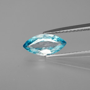 Zircon bleue naturelle marquise, 1,17 ct, VS