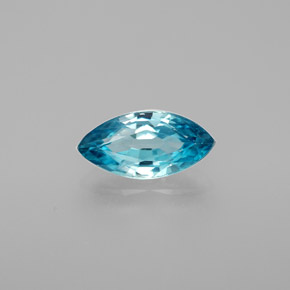 Zircon bleue naturelle marquise, 1,52 ct, VVS-VS