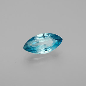 Zircon bleue naturelle marquise, 1,52 ct, VVS-VS