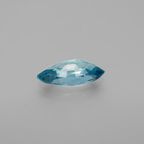 Zircon bleue naturelle marquise, 1,52 ct, VVS-VS