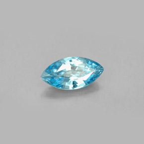 Zircon bleue naturelle marquise, 1,51 ct, VS