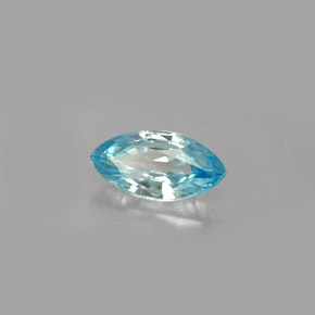 Zircon bleue naturelle marquise, 1,49 ct, VVS-VS