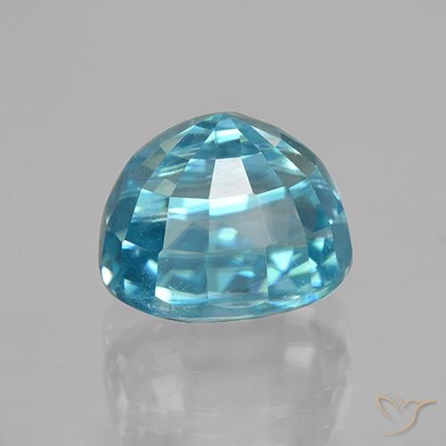 Zircon Bleu naturelle ovale, 7.20 ct, VS