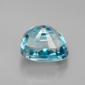 Zircon bleue naturelle coupe coussin, 7,57 ct, VVS