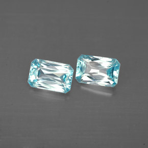 Achetez naturel ct bleue zircon gems, taille émeraude, en provenance cambodge chez gemselect. en stock, livraison internationale!