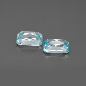 Achetez naturel ct bleue zircon gems, taille émeraude, en provenance cambodge chez gemselect. en stock, livraison internationale!