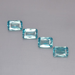 Achetez naturel ct bleue zircon gems, taille émeraude, en provenance cambodge chez gemselect. en stock, livraison internationale!