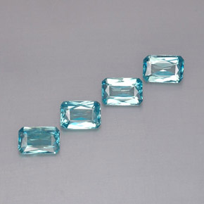 Achetez naturel ct bleue zircon gems, taille émeraude, en provenance cambodge chez gemselect. en stock, livraison internationale!