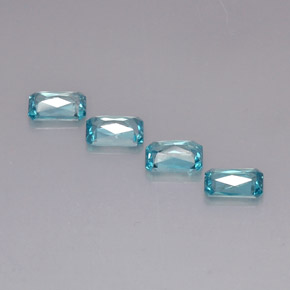 Achetez naturel ct bleue zircon gems, taille émeraude, en provenance cambodge chez gemselect. en stock, livraison internationale!