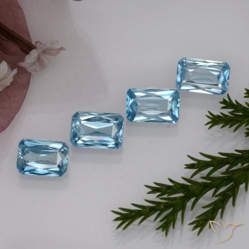 Achetez naturel 2,94ct bleue zircon gems, taille émeraude, en provenance cambodge chez gemselect. en stock, livraison internationale!