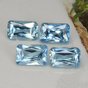 Achetez naturel 3,73ct bleue zircon gems, taille émeraude, en provenance cambodge chez gemselect. en stock, livraison internationale!