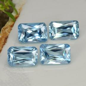 Achetez naturel 3,73ct bleue zircon gems, taille émeraude, en provenance cambodge chez gemselect. en stock, livraison internationale!