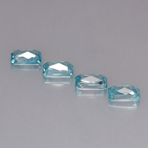 Achetez naturel 3.41ct Bleu clair Zircon gems, Taille émeraude, En provenance Cambodge chez GemSelect. En stock, livraison internationale!