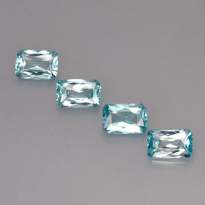 Achetez naturel ct Bleu Zircon gems, Taille émeraude, En provenance Cambodge chez GemSelect. En stock, livraison internationale!