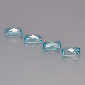 Achetez naturel ct Bleu Zircon gems, Taille émeraude, En provenance Cambodge chez GemSelect. En stock, livraison internationale!