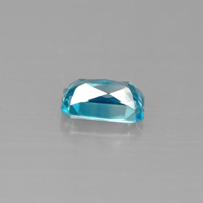 Zircon bleue naturelle taille émeraude, 0,78 ct, VS