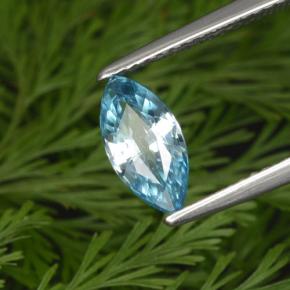 Zircon bleue naturelle marquise, 1,42 ct, VVS