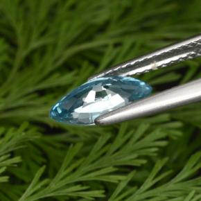 Zircon bleue naturelle marquise, 1,42 ct, VVS