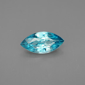 Zircon bleue naturelle marquise, 1,51 ct, VVS