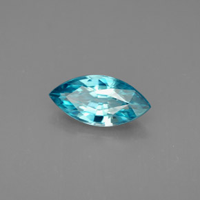 Zircon bleue naturelle marquise, 1,51 ct, VVS