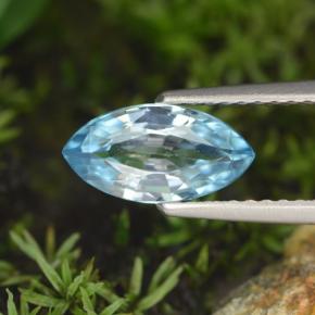 Zircon bleue naturelle marquise, 1,52 ct, VVS