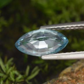 Zircon bleue naturelle marquise, 1,52 ct, VVS