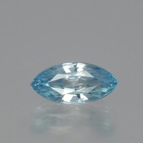 Zircon bleue naturelle marquise, 1,86 ct, VVS