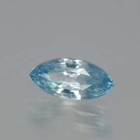 Zircon bleue naturelle marquise, 1,86 ct, VVS