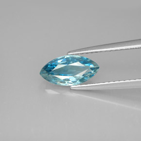 Zircon bleue naturelle marquise, 1,73 ct, VVS-VS