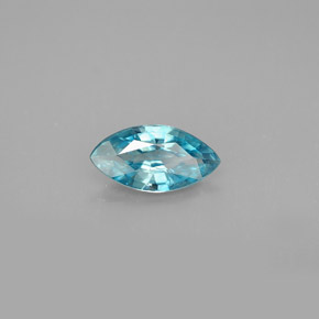 Zircon bleue naturelle marquise, 1,24 ct, VS