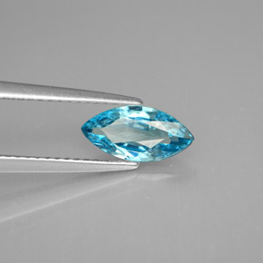 Zircon bleue naturelle marquise, 1,33 ct, VS