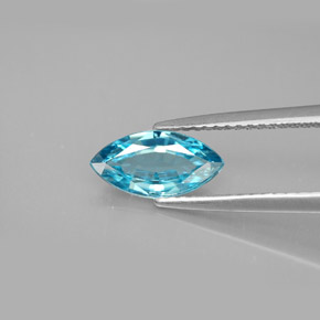 Zircon bleue naturelle marquise, 1,44 ct, VVS