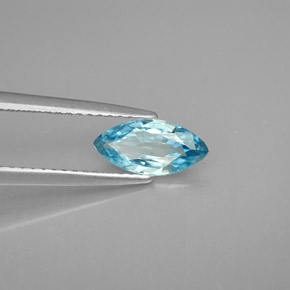 Zircon bleue naturelle marquise, 1,13 ct, VVS