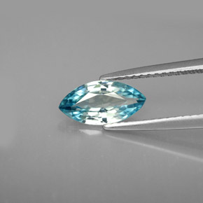 Zircon bleue naturelle marquise, 1,42 ct, VVS