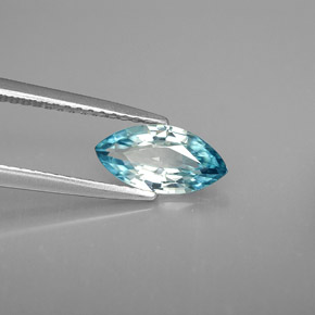 Zircon bleue naturelle marquise, 1,42 ct, VVS