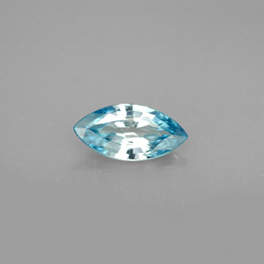 Zircon bleue naturelle marquise, 1,36 ct, VVS