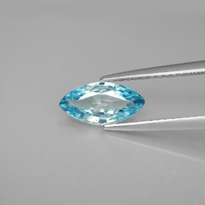 Zircon bleue naturelle marquise, 1,37 ct, VVS