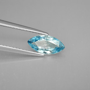 Zircon bleue naturelle marquise, 1,37 ct, VVS