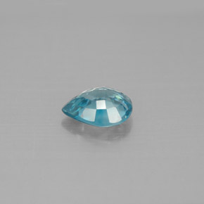 Zircon bleue naturelle en forme de poire, 1,50 ct, VVS-VS